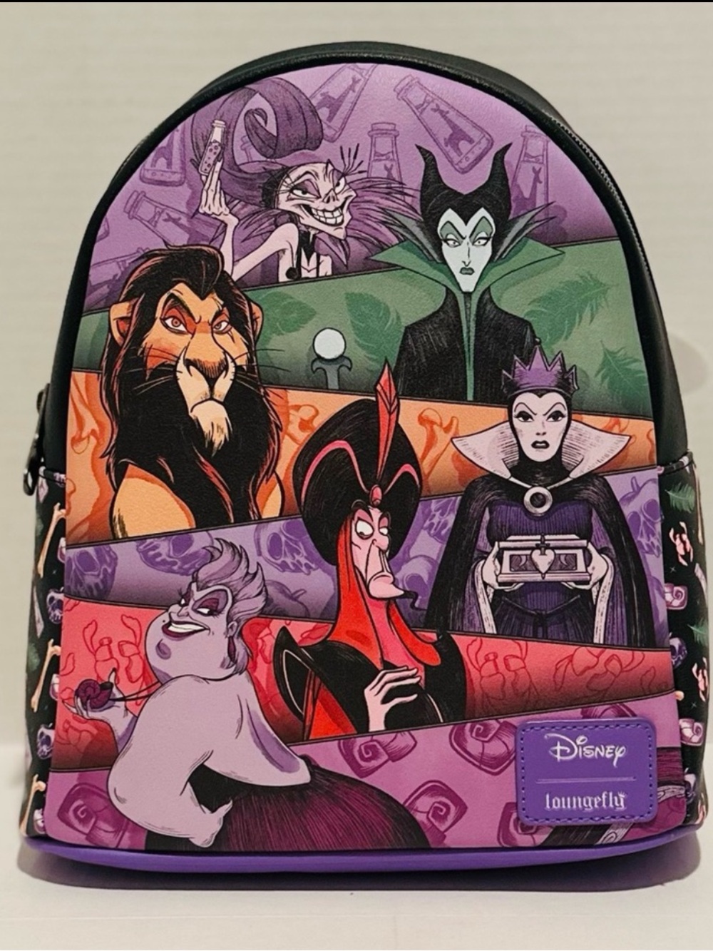 Lounge Disney NWT Villains Panels Mini Backpack